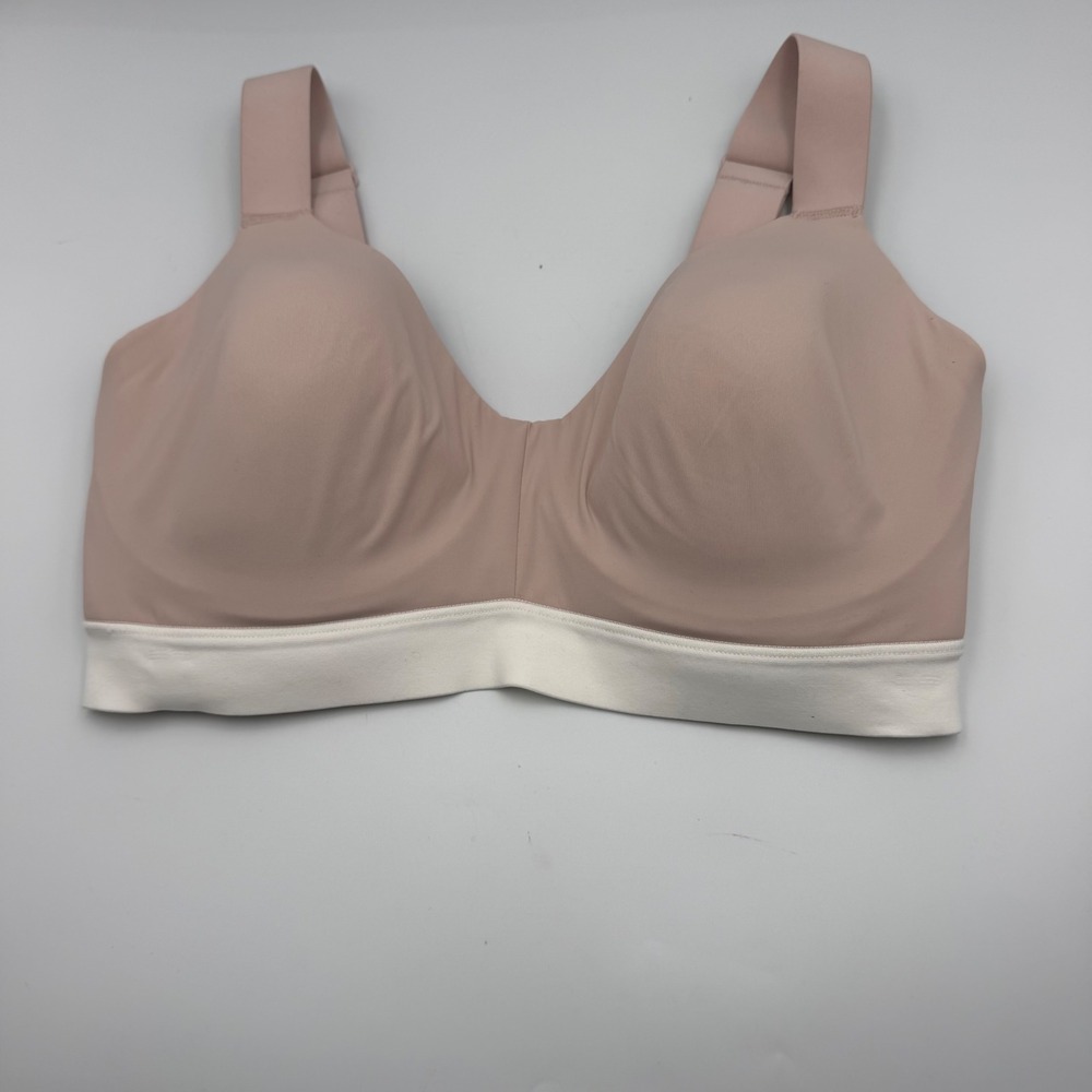 Natori Dynamic Contour Underwire Sports Bra 34DD Blush Pink White 751245